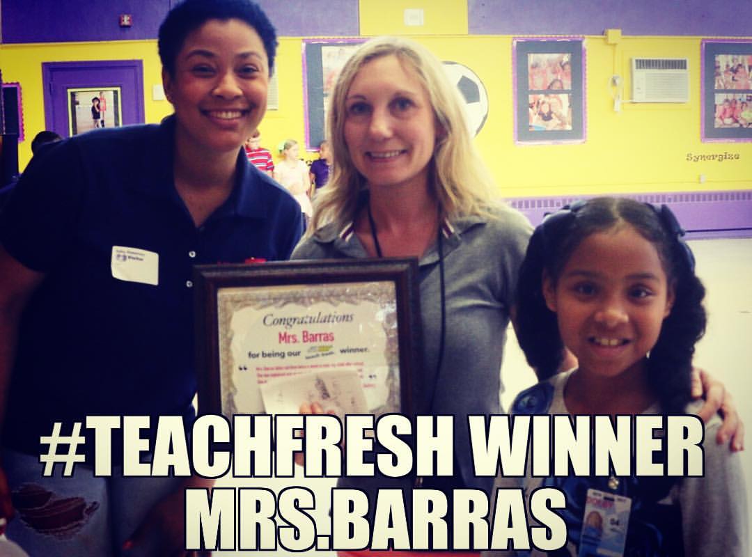 Congrats Mrs. Barras, #TeachFresh Winner!